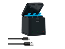 Kit De Carregador Triplo Com Cabo Usb Tipo C Para Gopro Hero 8 Black/hero 7/hero 6/5-aquaforge