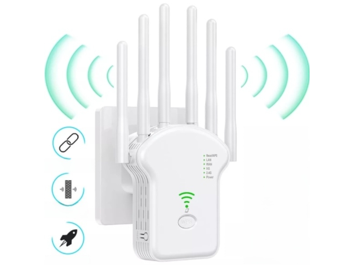 MEOIRUERY Extensor De Alcance Wifi De Fácil Configuração, Repetidor Sem Fio Com Modos De Roteador De Ponto De Acesso De Ponte Repetidora E Tecnologia De Banda D