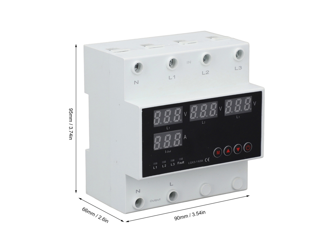 Laxiscreed Interruptor De Conversão Automática Com Display De Led E Proteção De Tensão Ajustável