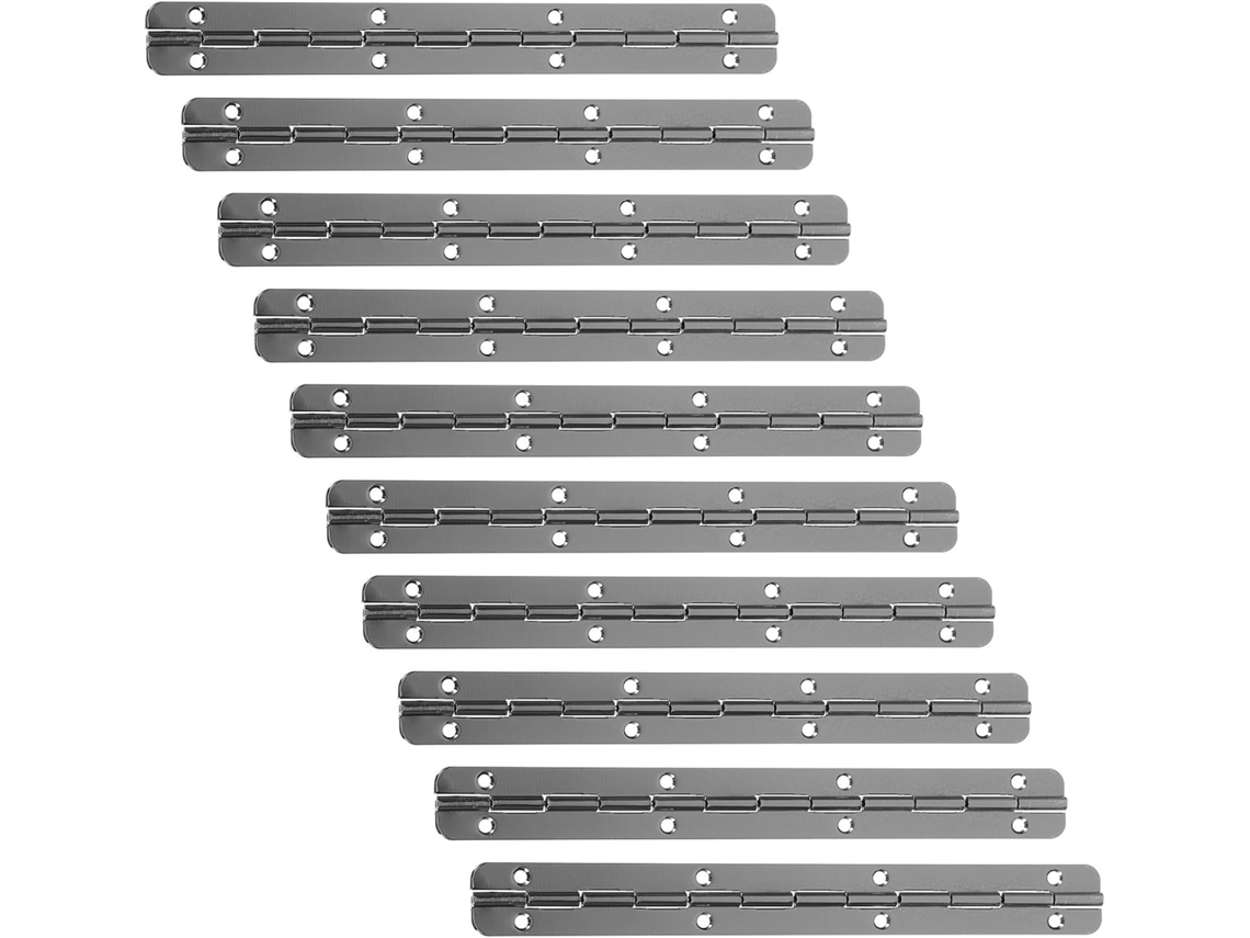 Conjunto De 10 Dobradiças Contínuas Pretas 15cm 6 Polegadas Para Piano, Dobradiças De Ferro Reforçadas, Dobradiças