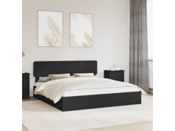 Vidaxl Cama com Armazenamento Preto 200 X 200 Cm Madeira Processada