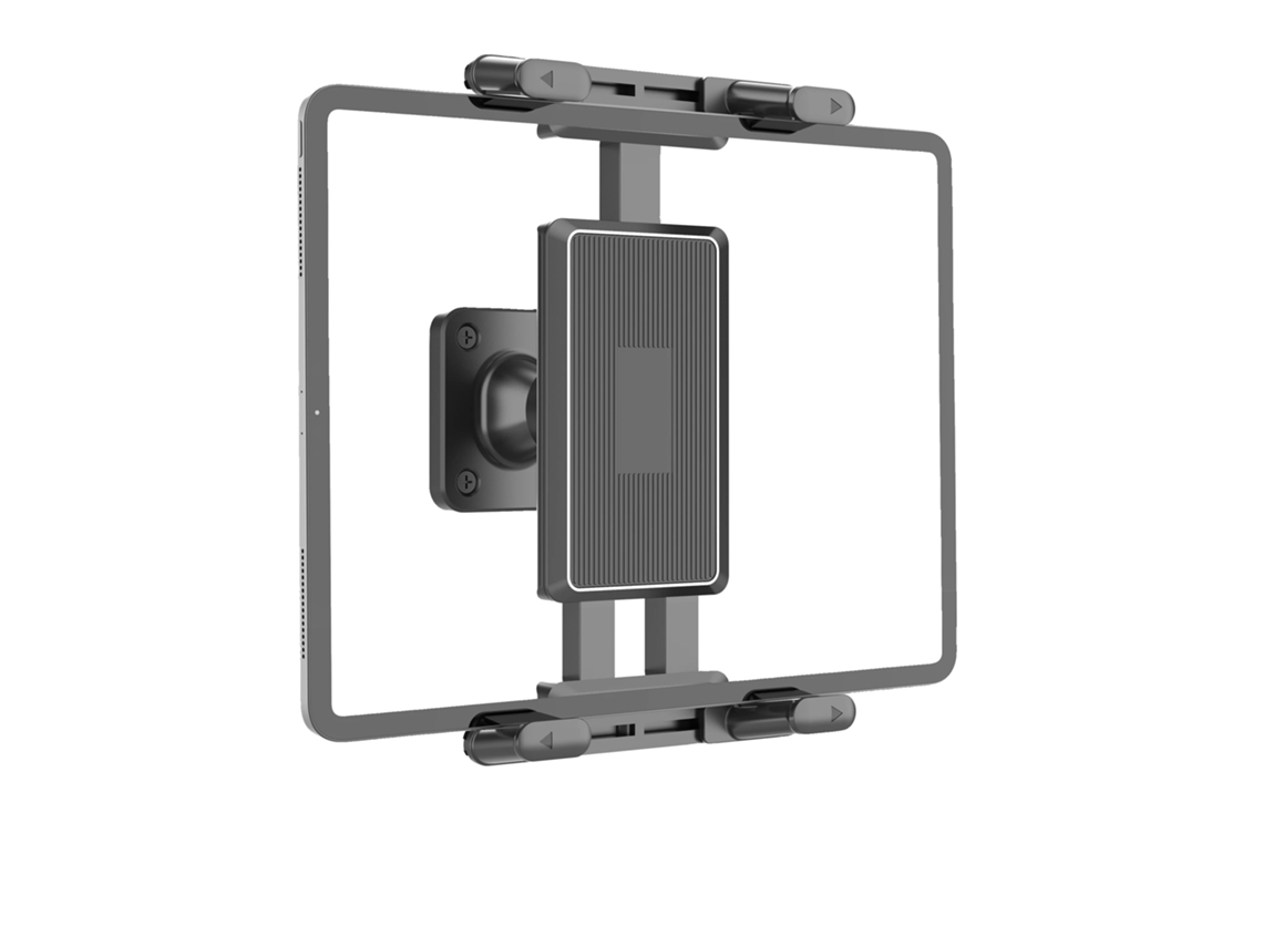 Suporte De Parede Para Tablet, Rotação De 360°, Material Plástico, Dimensões Para Tablets De 4,7 A 15 Polegadas, Compatibilidade Versátil, Base