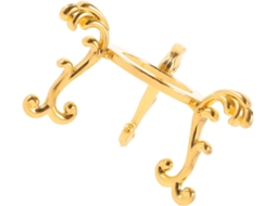 Suporte Para Esfera De Cristal Villcase Em Metal Dourado, Base Estável Para Esfera De Quartzo Transparente 256 Polegadas