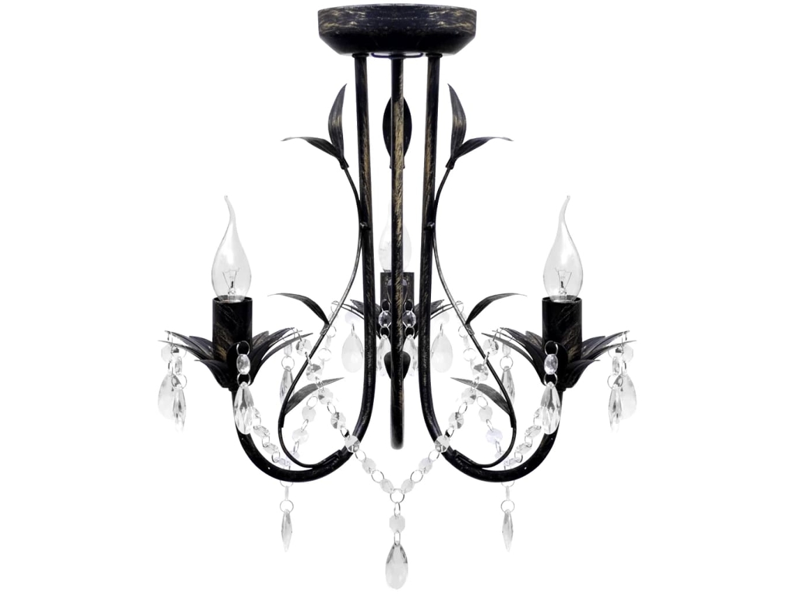 Chandelier, Chandelier Vidaxl Preto Metal (30 X 35 Cm)