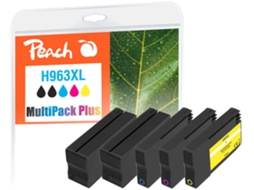 Tinteiro PEACH Pi300-1006 - 5 Unidades Compatível Rendimento Alto XL Preto/Ciano/Magenta/Amarelo