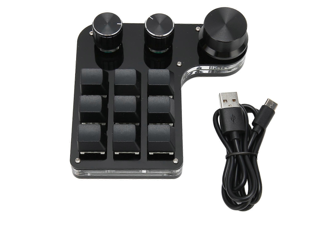 Teclado Mecânico Macro De Uma Mão Rgb Mini Com Fio Usb Osu 9 Teclas Usb Mini Macro Gaming Keyboard Para Computador Yemma Aquaforge