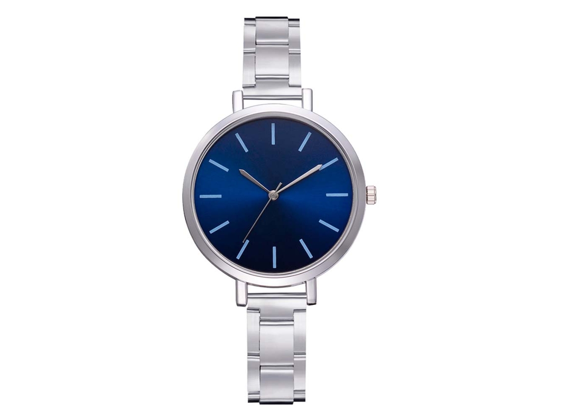 Relógio de Pulso Feminino Elegante de Quartzo com Pulseira de Pulseira Simples Lvpai (azul)