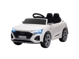 Carro Elétrico Infantil Audi Q8, 12v, 3-5 Km/h, Controle Remoto, Faróis, Música, Branco