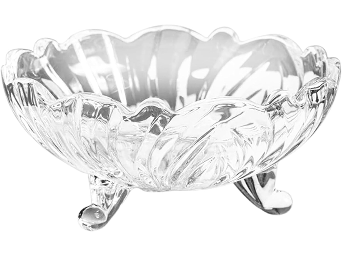 Fruteira Decorativa Em Vidro Transparente