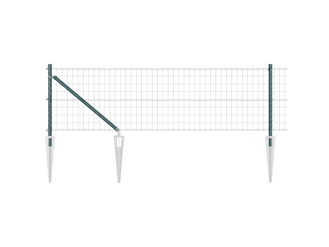 Cerca Com Poste Verde 0,4 X 50 M Aço E Pvc