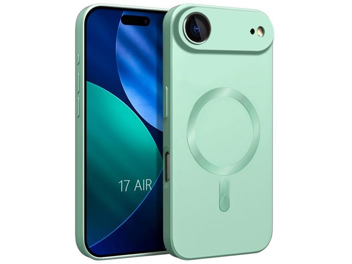 Capa Protetora - E.f.connection - Para Iphone Air - Silicone Macio Com Anel Magnético Verde