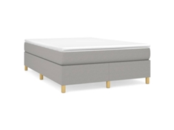 Box Spring Bed, Box Spring Beds Vidaxl Cinzeto Tecido (140 X 200 Cm)