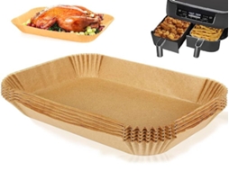 Papel Lurelia para Air Fryer, 200 Folhas, 22 x 14 Cm, Castanho