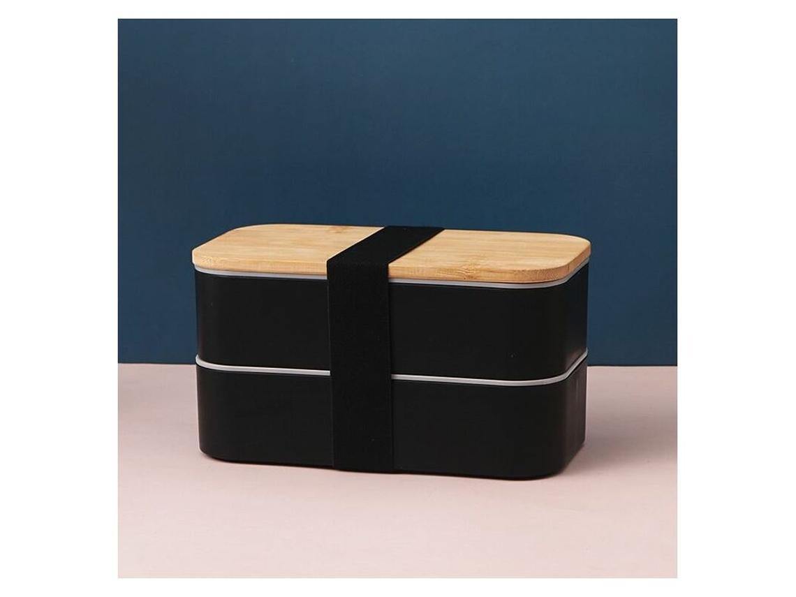 Caixa de Almoço Tudo-Em-1 Compartment Container Preparação de Refeições Preto NEVEANCE
