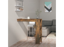 Vidaxl Mesa Bar Parede 102x45x103,5cm Derivado Madeira Carvalho Fumado