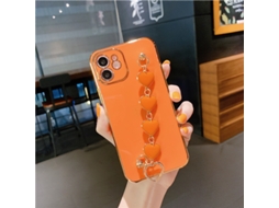 Capa de Telefone EOOCOO para Eletroplatada 6D, Laranja Vibrante