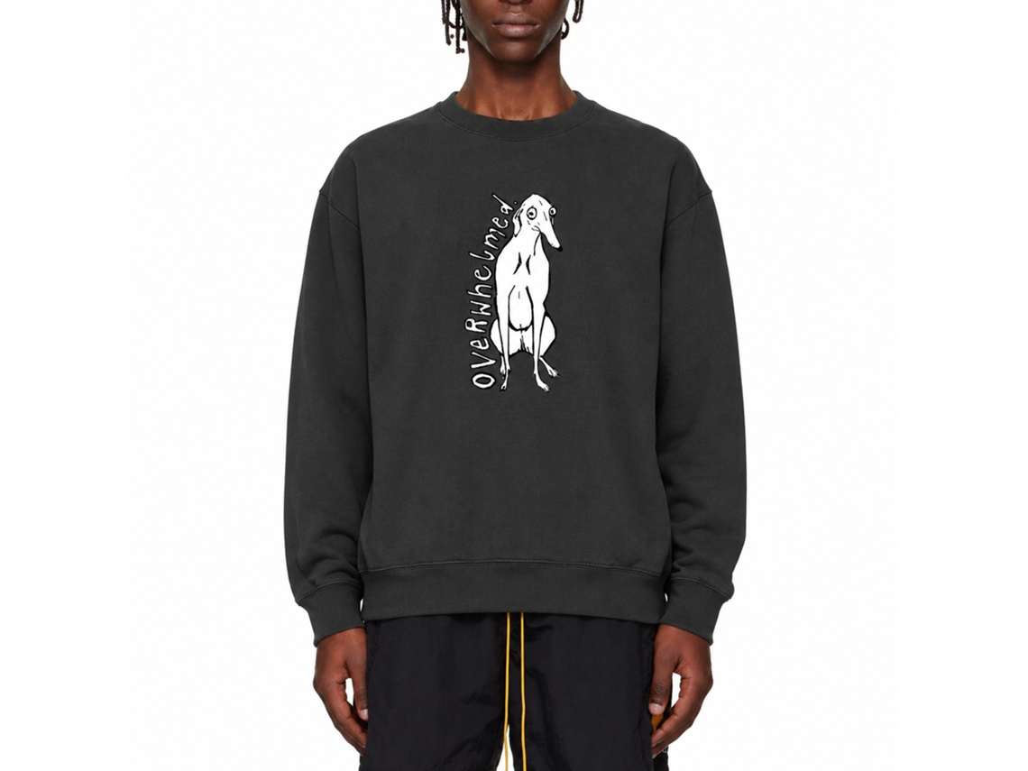 Rockinstone Overwhelmed Black Classic Classic Sweatshirt Unique Designer Style