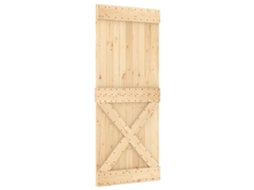 Maison Exclusive - Porta Deslizante Narvik Natural E Preto 85 X 210 Cm (152,5 Cm)