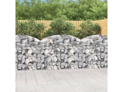 Vidaxl Cesto Gabião Arqueado 150x50x100/120 Cm Ferro Galvanizado