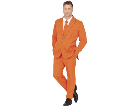 Terno engraçado elegante laranja masculino