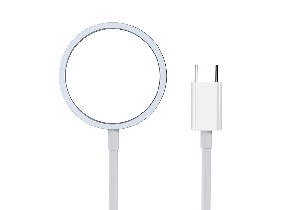 Cargador Sem Fio Rápido De 15w Com Ataque Magnético Para Telefone Com Cabo De 1m