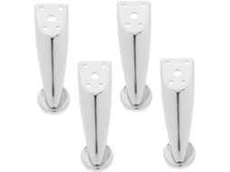 Pés De Sofá Metal Nuobesty Com Fácil Instalação E Versáteis, Conjunto De 4 Peças Em Ferro Cromado