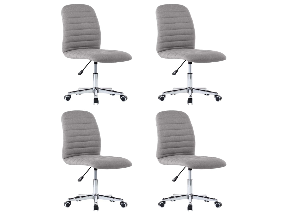 Dining Chair, Dining Chairs Vidaxl Cinzeto Tecido (n/a)