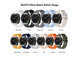 Cinta de Silicone para Samsung Galaxy Watch8 Ultra2 e Watch Ultra 7 com Costura Ondulada e Fecho Colorido CHABERLU