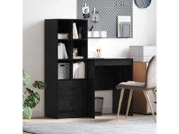 Vidaxl Mesa Com Gaveta Com Prateleira 2 Pcs Carvalho Preto