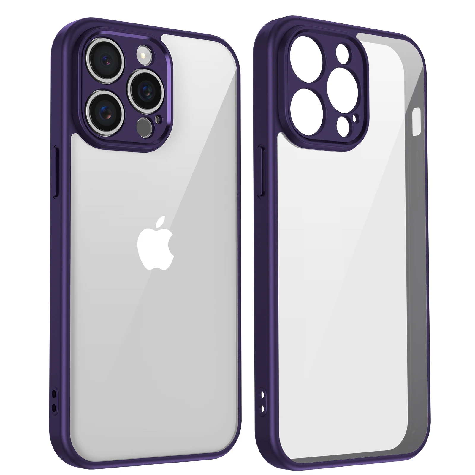 (roxo, Iphone 16 Pro Max) Capa Rígida Transparente Minimalista Para Celular, Capa Protetora De Acrílico À Prova De Quedas