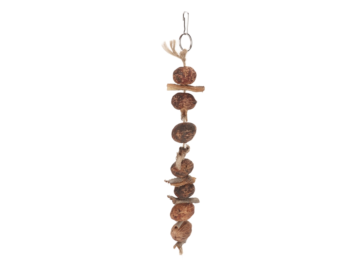 Brinquedo para Papagaio em Formato de Nozes para Aliviar o Tédio. Brinquedo de Corda para Mastigar e Pendurar na Gaiola do Seu Pet AQUAFORGE