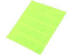 Adesivos Refletivos De Pvc Amarelo Fluorescente, 120x140 Mm, 5 Peças, Em Tiras.