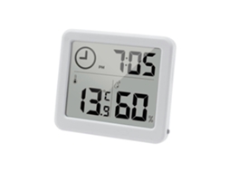 Termômetro/higrômetro Digital Com Amplo Visor Lcd De 3,2" Para Monitoramento De Temperatura Ambiente Interna E Medição De Umidade (branco), 2024 Ping