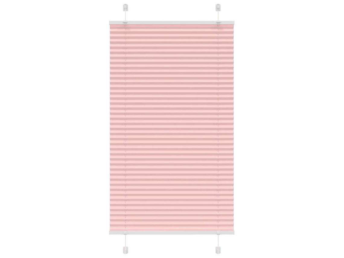Vidaxl Rosa Plissada Cega 70x100 Cm Largura Tecido 69,4 Cm Poliéster