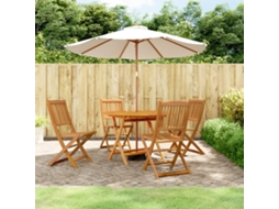 Vidaxl Conjunto De Jantar P/ Jardim 5 Pcs Madeira De Acácia Maciça