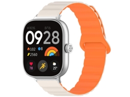Bracelete para Redmi Watch 6 / 5 / 4 Silicone Magnético Brilhante Laranja Estelar XIAOMOYU