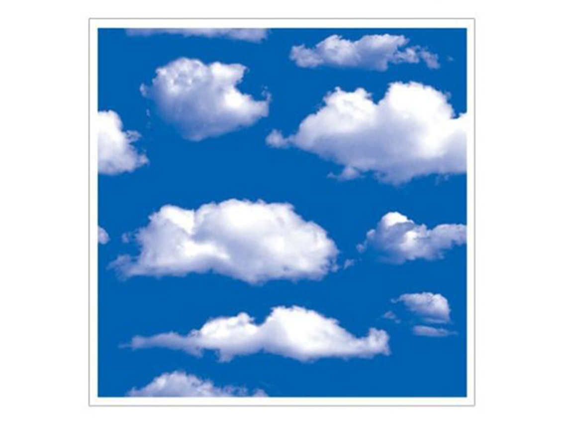Papéis De Parede Céu Azul E Parede Branca (compatível Com Múltiplas Cenas, Autoadesivo) Eoocoo