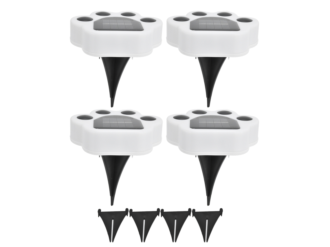 Conjunto de 4 Luminárias Solares de Led em Formato de Pata CHABERLU