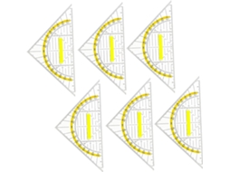 Conjunto De 6 Réguas Transparentes De Plástico Para Desenho, Medição E