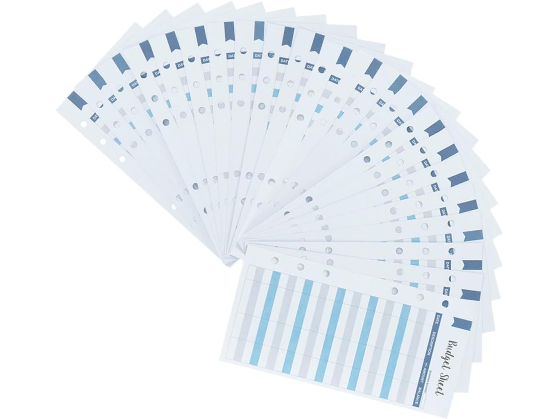 Folhas De Orçamento De Tesouro Perfuradas 50 Folhas Em Papel