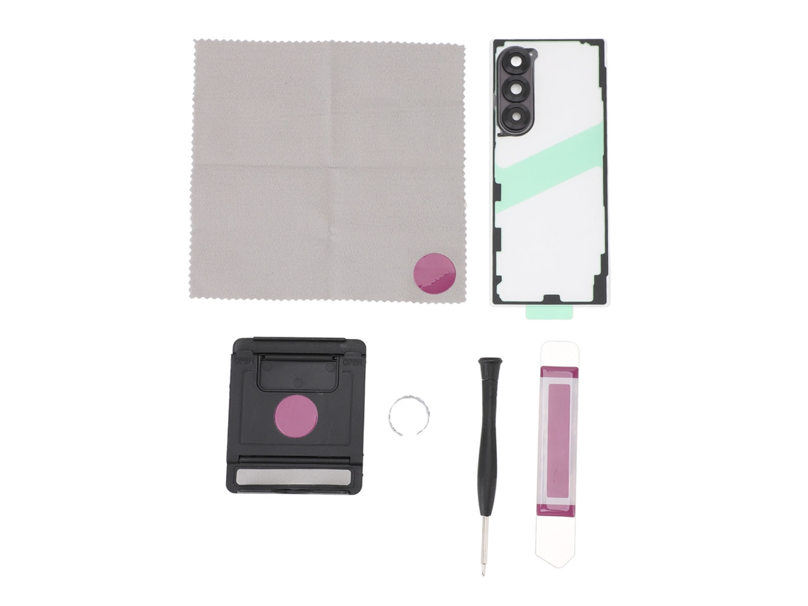 Capa traseira de vidro com lente de câmera para Galaxy Z Fold 6 EOOCOO