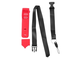Funda De Silicona Com Cordão Para Câmera Pocket 2 Protetor De Lente E Capa Vermelha