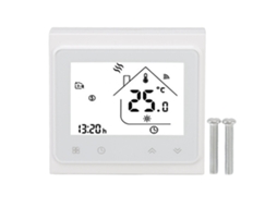 Termostato inteligente WiFi programável com controle por app, voz e tela LCD branco 95-240V S/MARCA
