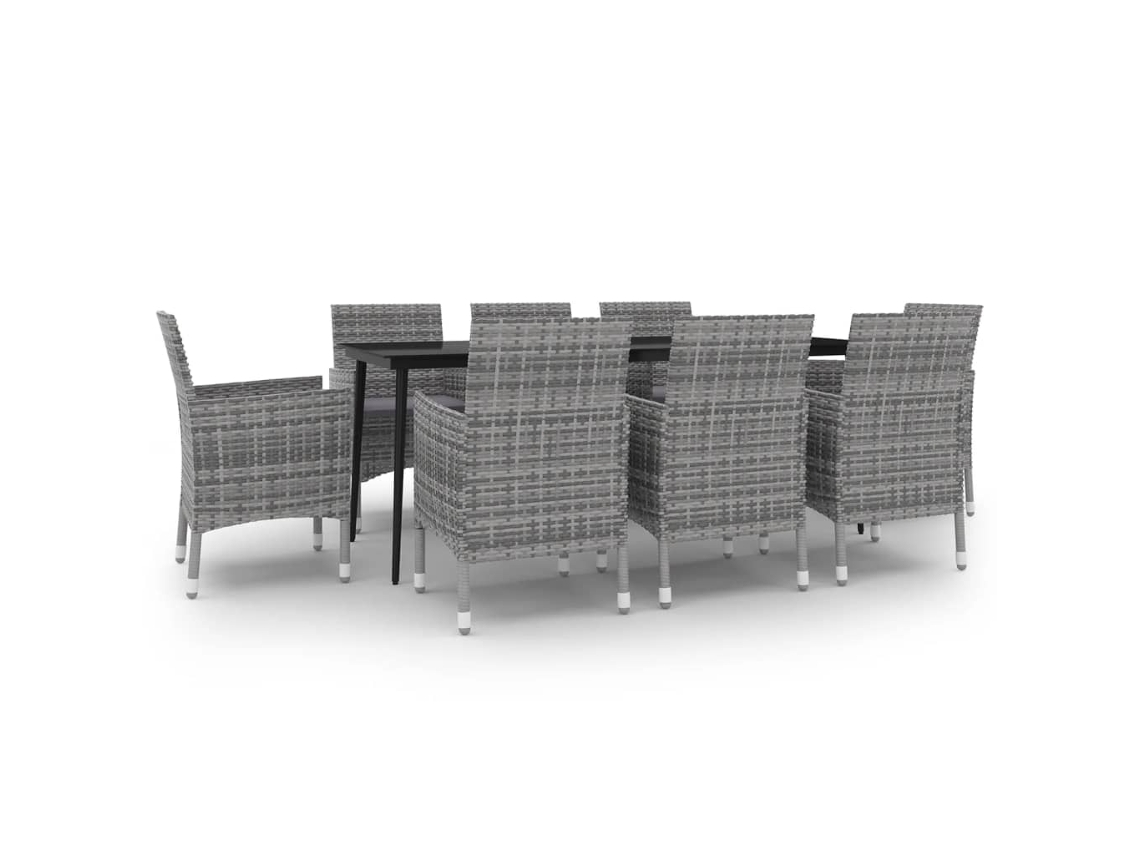 Garden Dining Set, Garden Dining Sets Vidaxl Cinzeto Rattan / Vime (200 Cm Table Length)