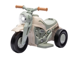 Motocicleta Elétrica 6v Música Ventilador Farol 2,5-3km/h 2-5 Anos Creme