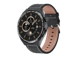 Relógio inteligente HDT 3 Max de 1,6 polegadas com pulseira de couro, à prova d'água IP67, compatível com chamadas Bluetooth e NFC. Ly Ebike