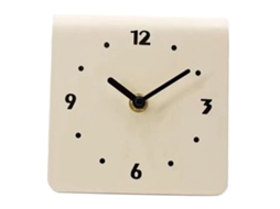 Relógio de mesa de metal moderno silencioso para quarto sala de estar decorativo branco creme S/MARCA