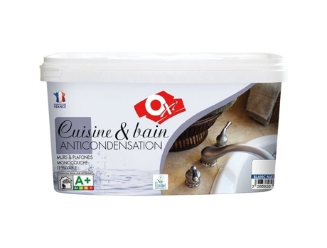 Tinta Fosca Para Paredes E Teto De Cozinha E Banheiro De Camada Única 2,5 L Branco Oxi