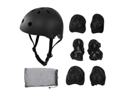 Conjunto de 7 peças de proteção infantil para ciclismo, patinação, incluindo capacete, Joelheiras e cotoveleiras AQUAFORGE