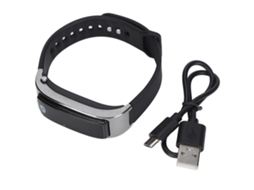 Pulseira Inteligente Y3plus Multifuncional com Monitoramento de Temperatura e Carregamento Usb Prata Cinza